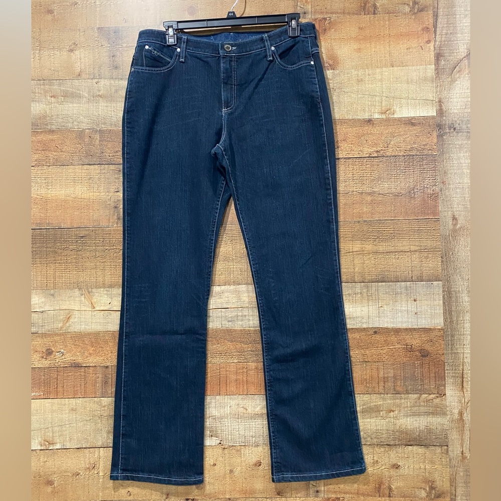 Wrangler Q Baby No Gap Waistband Boot Indigo Tall Jeans Size 15/16 Extra Long
